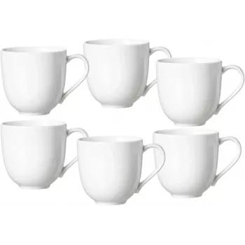 Ritzenhoff & Breker Skagen chávenas de café de porcelana branca 440 ml conjunto de 6 317329