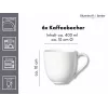 Ritzenhoff & Breker Skagen chávenas de café de porcelana branca 440 ml conjunto de 6 317329