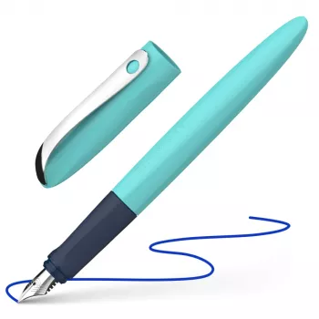 Caneta de tinta permanente Schneider Wavy turquesa A para principiantes (50-162132)