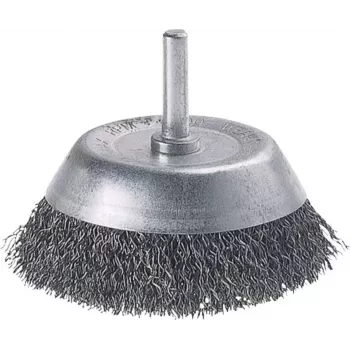 Wolfcraft escova de copo com encabadouro de 1/4 inch (6,3 mm), 50 mm arame de aço ondulado, 12500 rpm, modelo 2108000