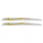 Wolfcraft 2295000 lâminas de serra sabre 230 mm, pack de 2, HCS, 6 TPI, para madeira e plástico