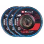 Einhell acessório para rebarbadora angular 3x 125 mm discos de lixa de lamelas cóncavos P60 corindo de zircónio 4440020