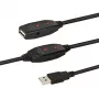 Cabo repetidor ativo E+P CC508/25 USB 2.0, 25 m, ficha USB-A para conector fêmea USB-A, preto