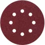 Discos de lixa excêntrica Wolfcraft 2251100, 125 mm, grão 120, fecho de velcro, aspiração 8 furos, 25 unidades