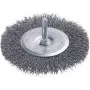 Escova circular de arame de aço encrespado Wolfcraft 75 mm com haste de 6,3 mm 2100000