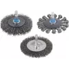 Escova circular de arame de aço encrespado Wolfcraft 75 mm com haste de 6,3 mm 2100000