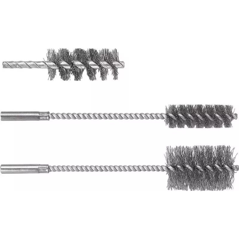 Escova cilíndrica Wolfcraft 2104000, 19 mm, arame de aço ondulado, haste de 6 mm