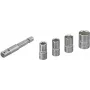 Conjunto de 5 chaves de caixa sextavadas exteriores Wolfcraft 2413000, encaixe de 1/4 polegadas, aço cromo-vanádio