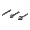 Conjunto de escareadores Wolfcraft 2504000, 3 peças, 6/12/16 mm, aço para ferramentas, haste cilíndrica