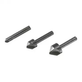 Conjunto de escareadores Wolfcraft 2504000, 3 peças, 6/12/16 mm, aço para ferramentas, haste cilíndrica