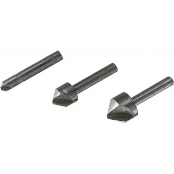 Conjunto de escareadores Wolfcraft 2504000, 3 peças, 6/12/16 mm, aço para ferramentas, haste cilíndrica
