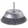 Escova de copo Wolfcraft com diâmetro de haste de 1/4 polegadas (6,3 mm), diâmetro da escova 50 mm, arame de aço ondulado 2106000