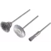 Conjunto de escovas de arame mini Wolfcraft em arame de aço, 3 peças, 2114000