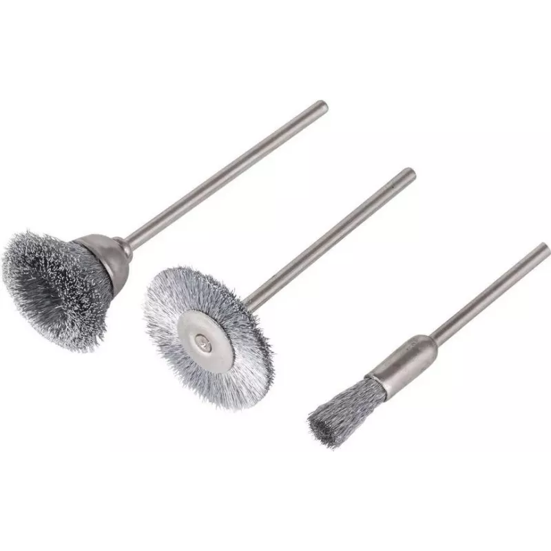Conjunto de escovas de arame mini Wolfcraft em arame de aço, 3 peças, 2114000