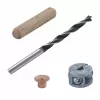 Conjunto de cavilhas de madeira de faia Wolfcraft 2916000 6 mm, 50 cavilhas estriadas + 4 marcadores de cavilhas de aço