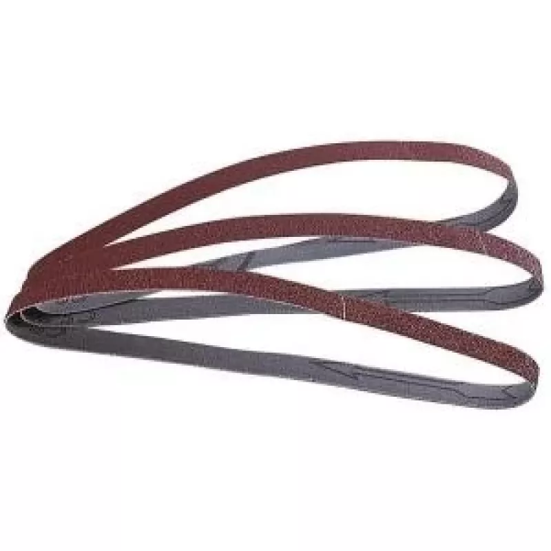 Cinta de lixa grão 80 Wolfcraft 1725000, 457 mm x 13 mm, 3 peças