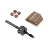 Wolfcraft Conjunto de cavilhas de madeira de faia 8 mm com broca, batente de profundidade e marcadores (50 cavilhas, 56 peças) 2917000