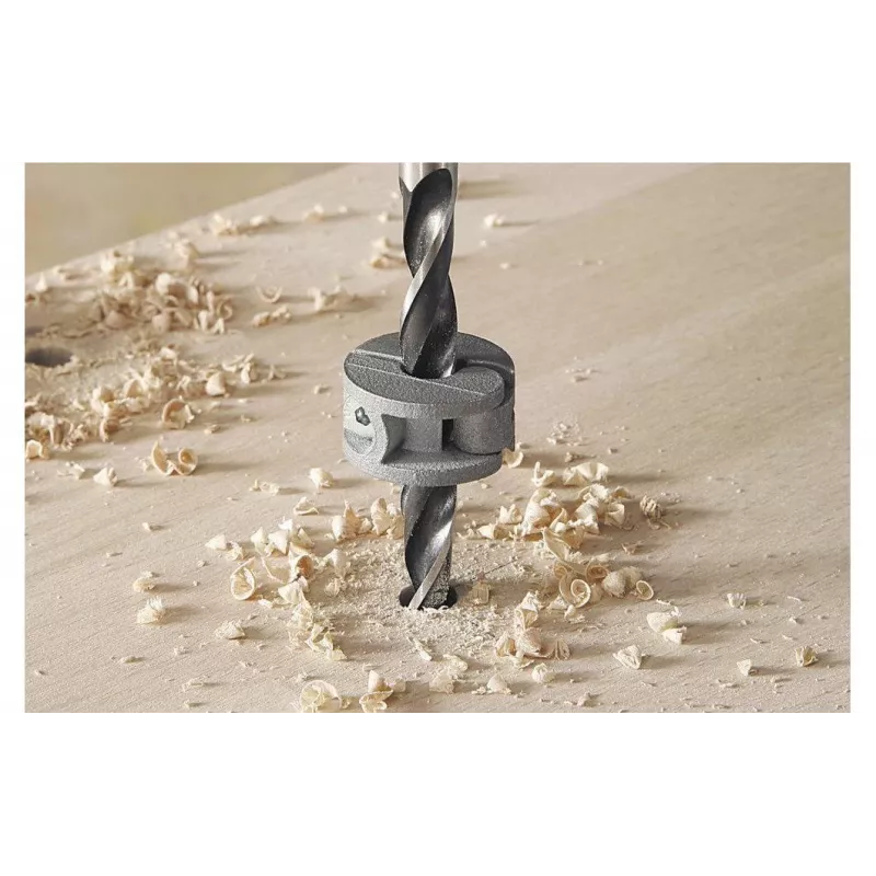 Wolfcraft Conjunto de cavilhas de madeira de faia 8 mm com broca, batente de profundidade e marcadores (50 cavilhas, 56 peças) 2917000