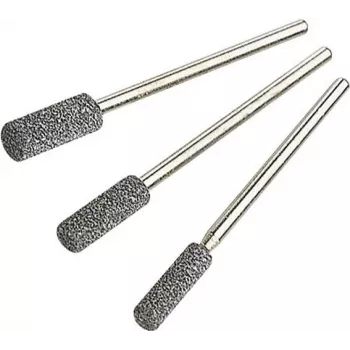 Wolfcraft 2175000 Conjunto de pontas abrasivas de cerâmica, 3 peças, encabadouro 2,35 mm