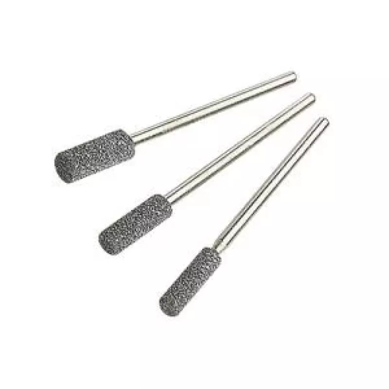 Wolfcraft 2175000 Conjunto de pontas abrasivas de cerâmica, 3 peças, encabadouro 2,35 mm
