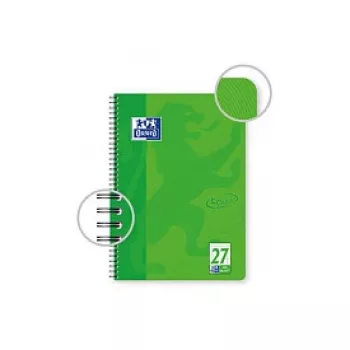 OXFORD Collegeblock TOUCH pautado 27 com margem dupla DIN A4, 80 folhas, 90 g/m², microperfurado, 4 furos, certificado FSC, 1 bloco 400091924