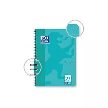 OXFORD Collegeblock TOUCH pautado 27 com margem dupla DIN A4, 80 folhas, 90 g/m², microperfurado, 4 furos, certificado FSC, 1 bloco 400091924