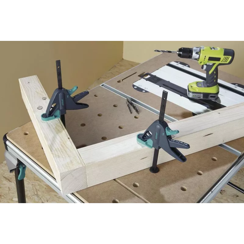Wolfcraft 3036000 Sargento para bancada de trabalho, abertura 120 mm