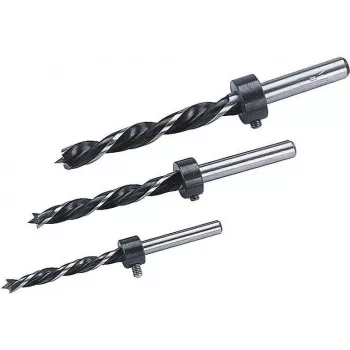 Wolfcraft 2730000 Conjunto de 3 brocas helicoidais para madeira (6 mm, 8 mm, 10 mm), encabadouro cilíndrico