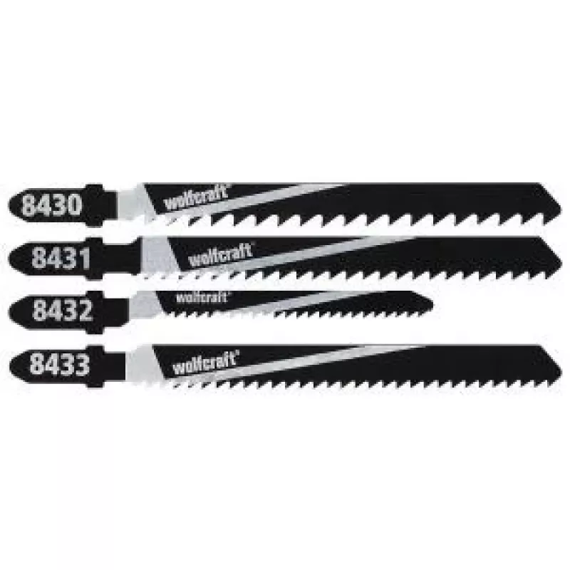 Conjunto de 10 lâminas de serra de recortar para madeira, encaixe em T, Wolfcraft 8430000