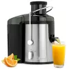 Centrifugadora de sumos Clatronic AE 3666 - preto/aço inoxidável, 400 W, recipiente de bagaço 1,5 L, 2 velocidades 263804