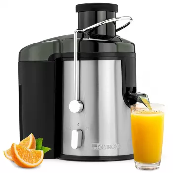 Centrifugadora de sumos Clatronic AE 3666 - preto/aço inoxidável, 400 W, recipiente de bagaço 1,5 L, 2 velocidades 263804