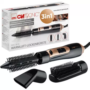 Escova de ar quente Clatronic HAS 3818 preto cobre 1000 W 264021