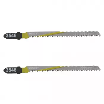 Lâminas de serra de recortar Wolfcraft 3546000 T 101 B, encaixe em T, HCS, 100 mm, pack de 2