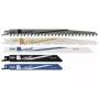 Conjunto de lâminas de serra sabre Wolfcraft 3599000, 5 peças, HCS e bimetal, 150/230 mm, 6/18 TPI, haste universal de 1/2 polegada