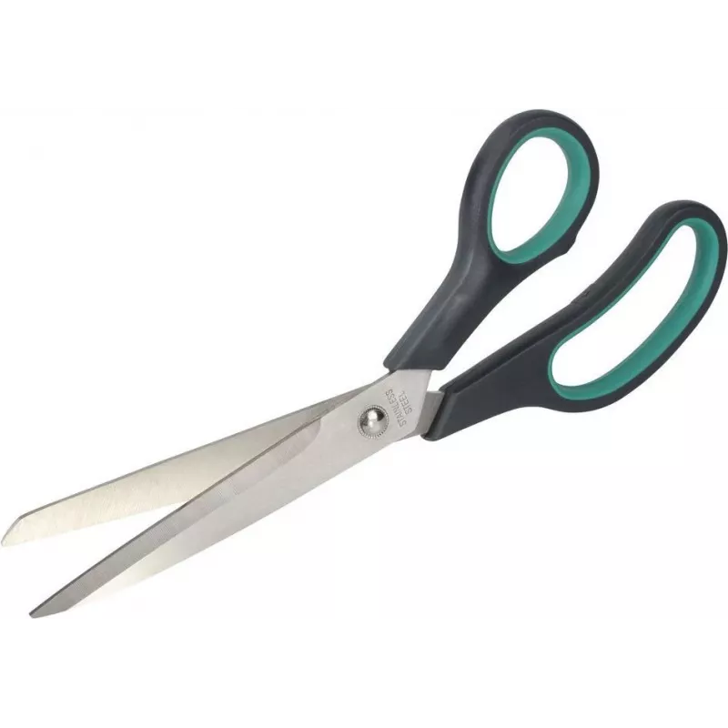 Tesoura doméstica Wolfcraft 4117000 250 mm preto-verde
