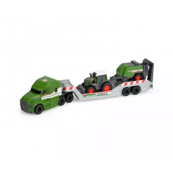 Dickie Toys Fendt Micro Farm Truck escala 1:64 modelo com reboque - verde 203735006