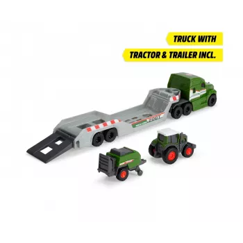 Dickie Toys Fendt Micro Farm Truck escala 1:64 modelo com reboque - verde 203735006