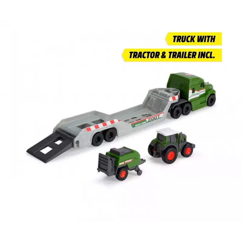 Dickie Toys Fendt Micro Farm Truck escala 1:64 modelo com reboque - verde 203735006