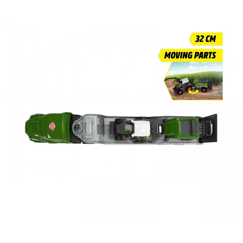 Dickie Toys Fendt Micro Farm Truck escala 1:64 modelo com reboque - verde 203735006