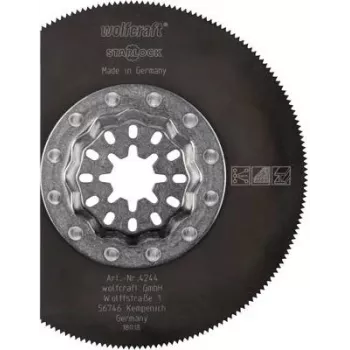 Lâmina de serra segmentada Wolfcraft 4244000 85 mm HSS para ferramentas multifunções oscilantes, 1 unidade