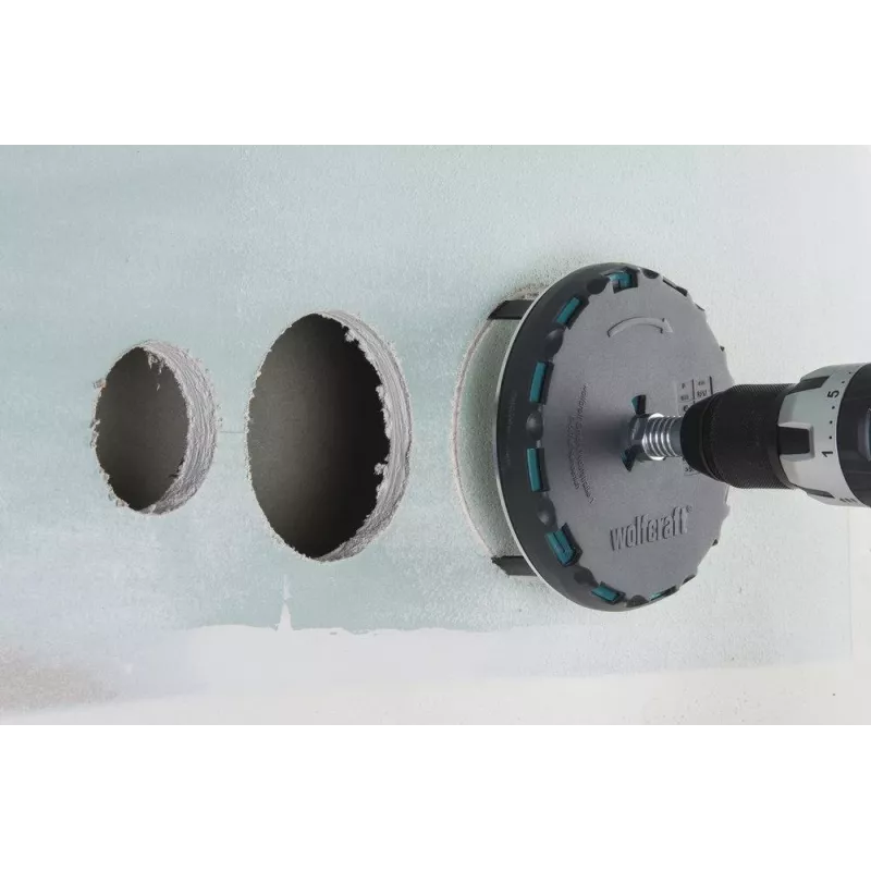 Serra copo ajustável wolfcraft 45-130 mm com lâminas HSS e broca de centragem 5978000