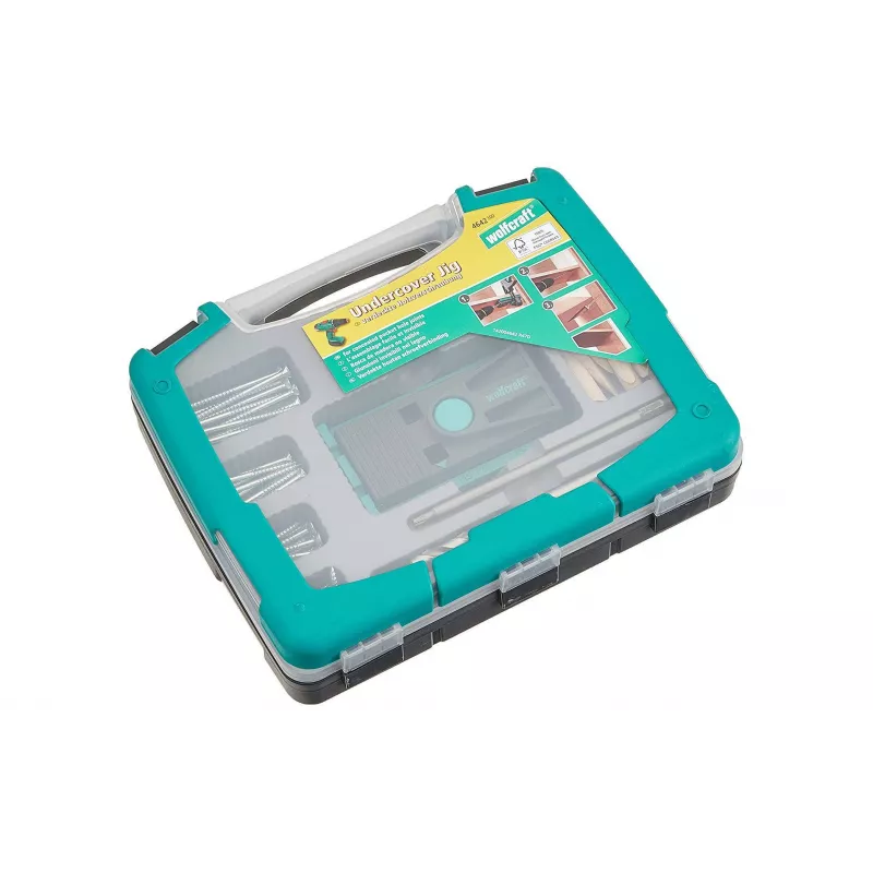 Gabarito de perfuração Wolfcraft para dobradiças ocultas 4642100