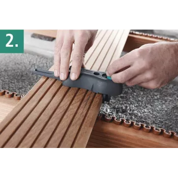Conjunto de brocas para terraços Wolfcraft 6960000 | conjunto de 6 escareadores e brocas piloto HSS para madeira, WPC, BPC