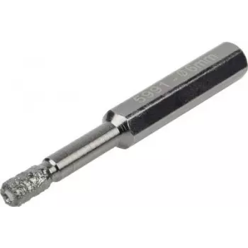 Broca diamantada Wolfcraft 5991000 6 mm haste hexagonal para azulejos, grés, granito, mármore, cerâmica