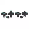 Mordentes wolfcraft 6166000 para bancadas Master, conjunto de 2, plástico preto
