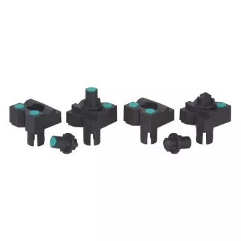 Mordentes wolfcraft 6166000 para bancadas Master, conjunto de 2, plástico preto