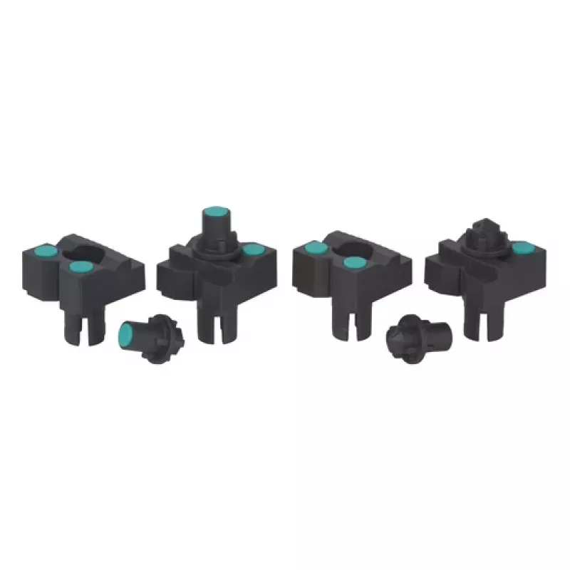 Mordentes wolfcraft 6166000 para bancadas Master, conjunto de 2, plástico preto