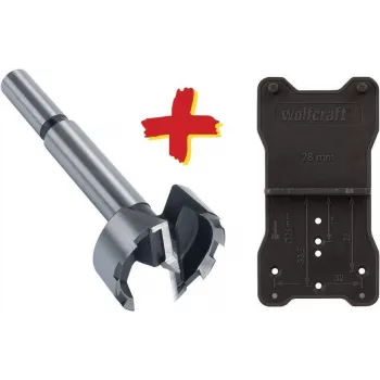 Wolfcraft 8728000 broca Forstner 35 mm de diâmetro, 90 mm de comprimento, haste cilíndrica, 1 unid.