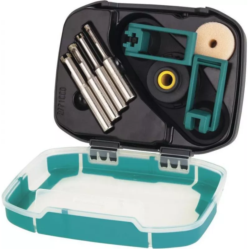Wolfcraft 8771000 Conjunto de brocas para azulejos, 4 peças, haste cilíndrica