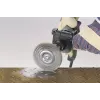 Wolfcraft Escova de arame de aço em disco 2101000 para rebarbadora, 100 mm, ondulada, M14
